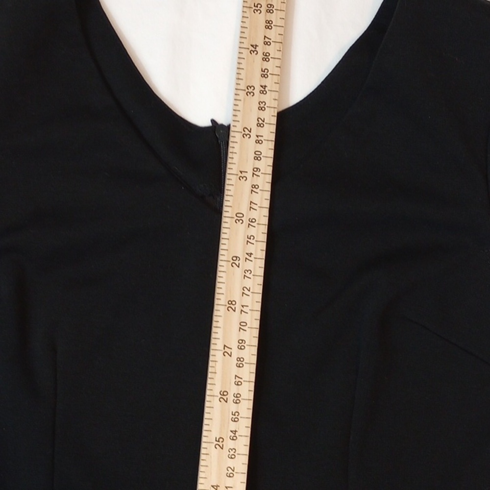 Viwenni Womens Dress Sz S Little Black Dress Ruffle Slit Cap Sleeve Cocktail - Picture 8 of 9